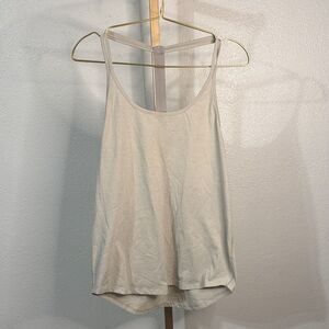 Racerback workout Tank Top Cream Size Large